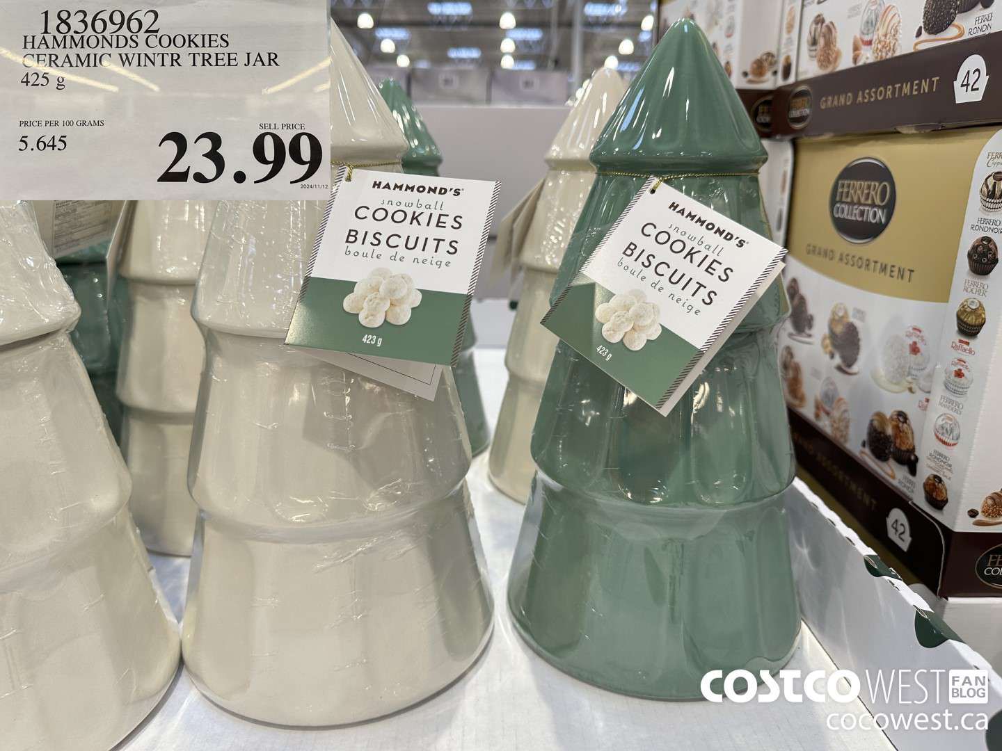 1836962 HAMMONDS COOKIES CERAMIC WINTR TREE JAR 425 g $23.99