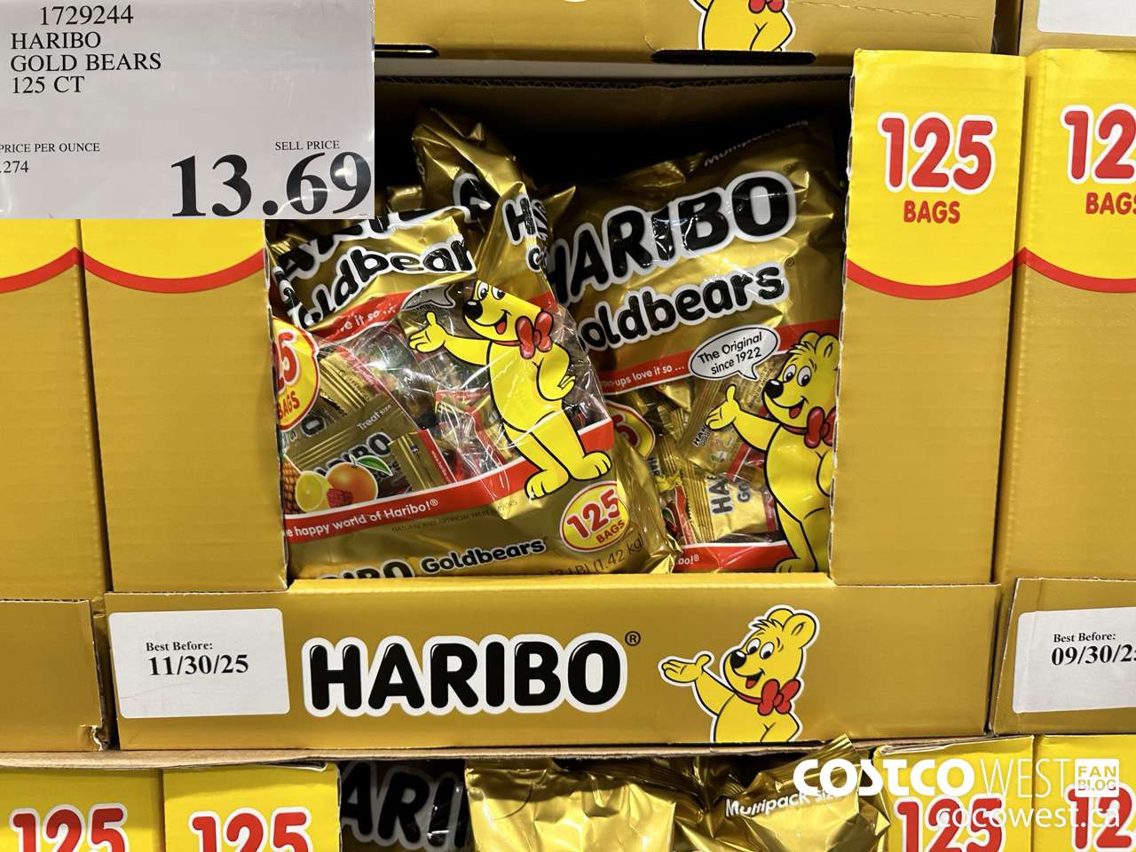 1729244 HARIBO GOLD BEARS 125 CT $13.69