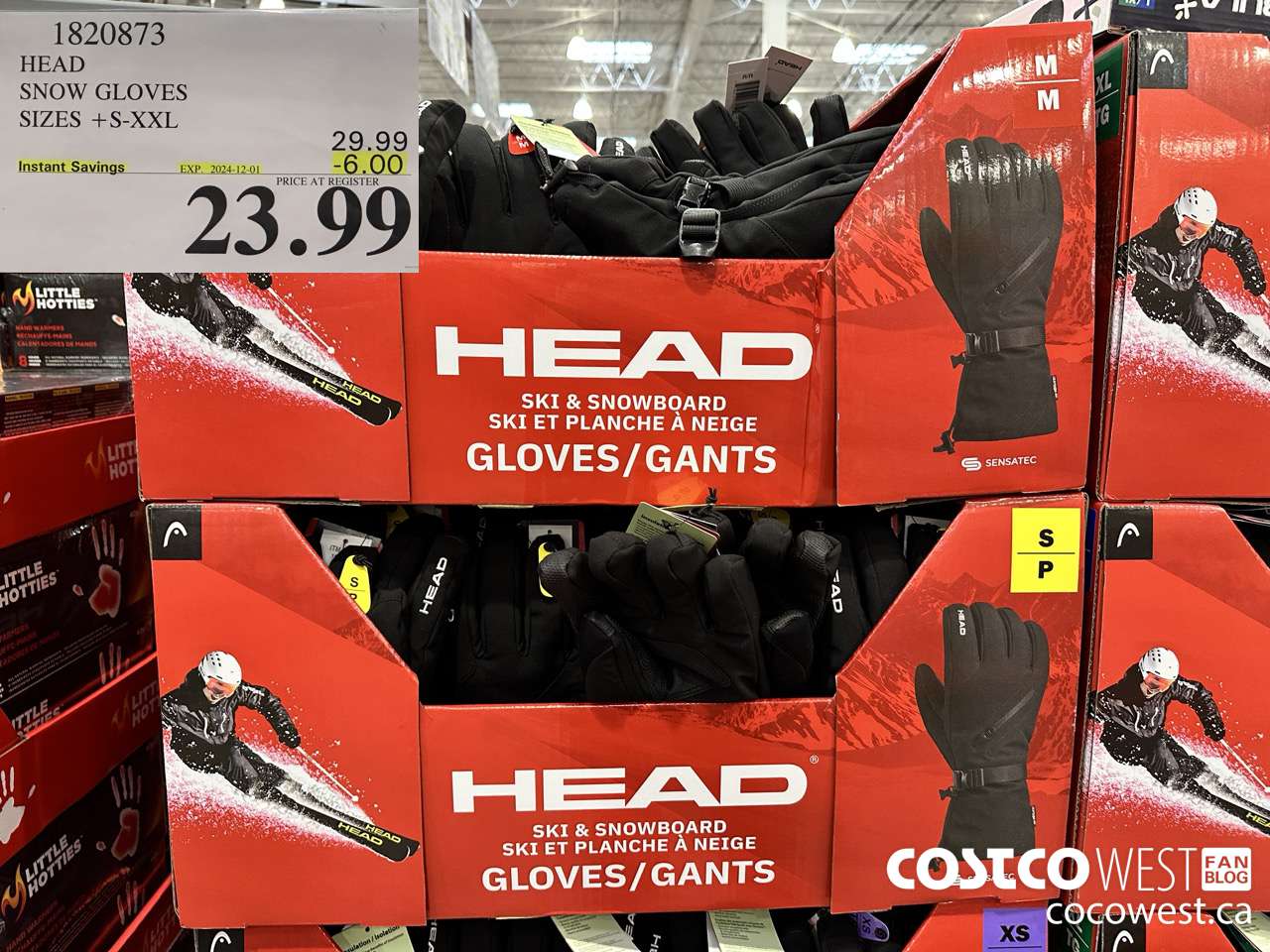 1820873 HEAD SNOW GLOVES SIZES S-XXL ($6.00 INSTANT SAVINGS EXPIRES ON 2024-12-01) $23.99