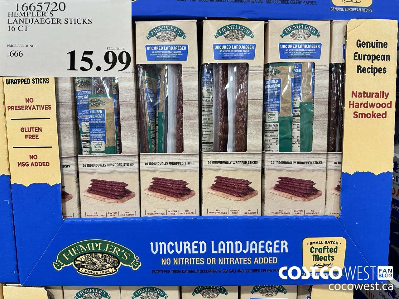 1665720 HEMPLERS LANDJAEGER STICKS 16 CT $15.99