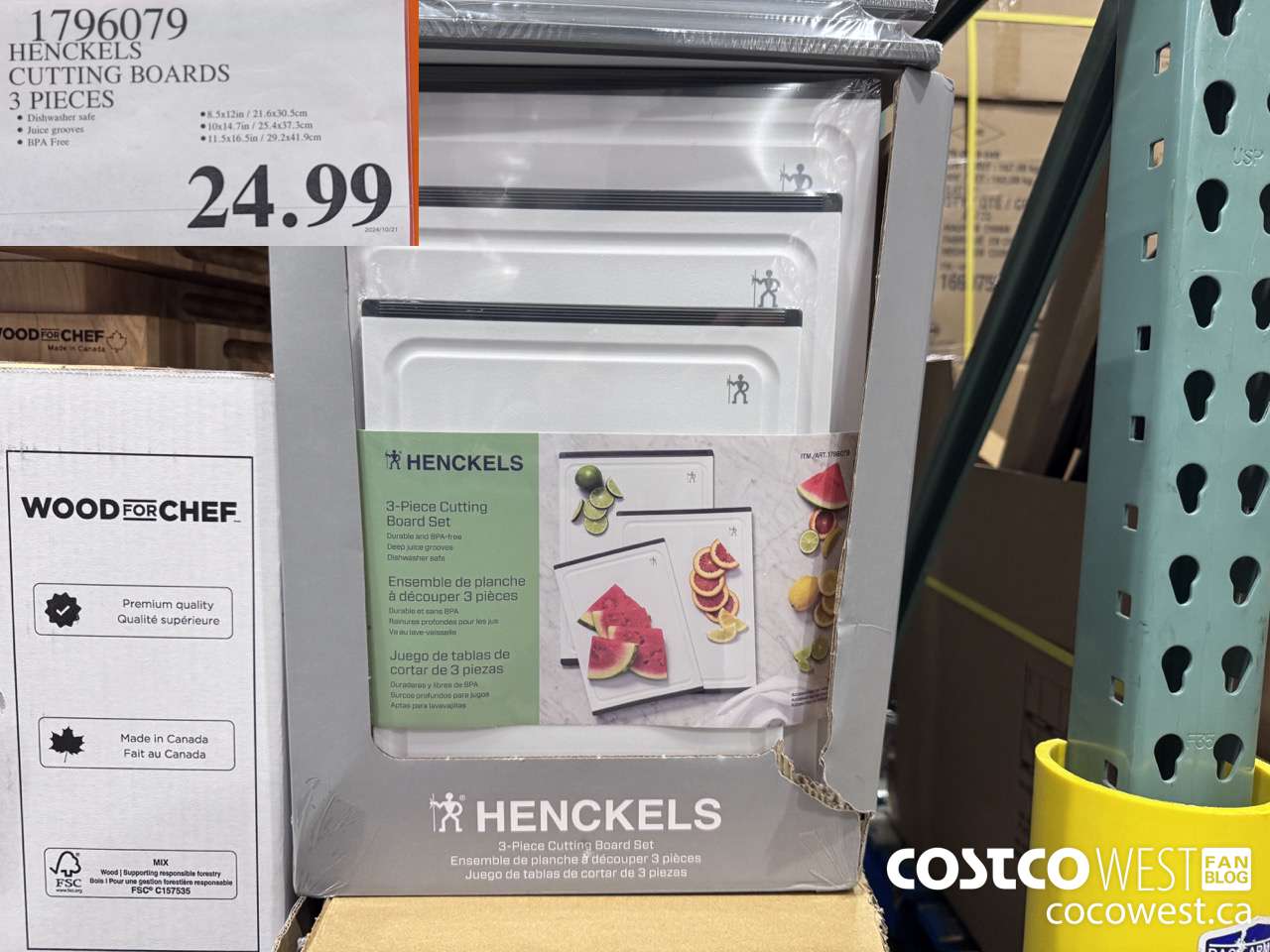 1796079 HENCKELS CUTTING BOARDS 3 PIECES $24.99