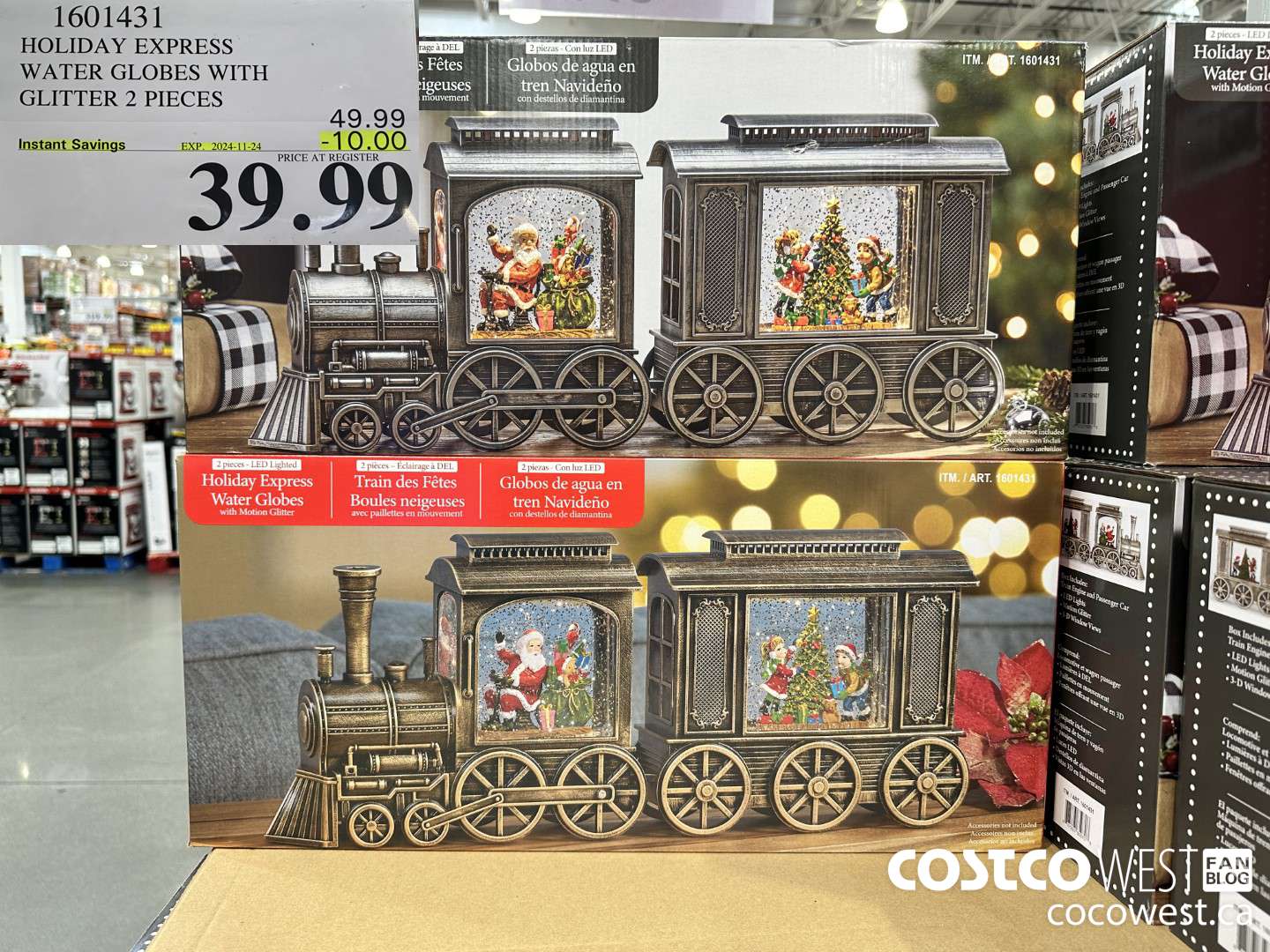 1601431 HOLIDAY EXPRESS WATER GLOBES WITH GLITTER 2 PIECES ($10.00 INSTANT SAVINGS EXPIRES ON 2024-11-24) $39.99