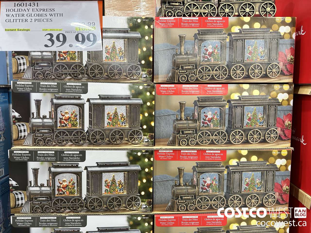 1601431 HOLIDAY EXPRESS WATER GLOBES WITH GLITTER 2 PIECES ($10.00 INSTANT SAVINGS EXPIRES ON 2024-11-24) $39.99