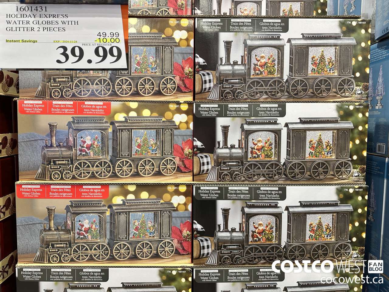 1601431 HOLIDAY EXPRESS WATER GLOBES WITH GLITTER 2 PIECES ($10.00 INSTANT SAVINGS EXPIRES ON 2024-11-24) $39.99