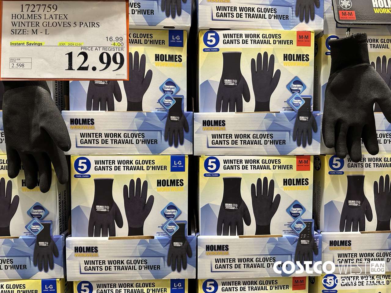 1727759 HOLMES LATEX WINTER GLOVES 5 PAIRS SIZE M-L ($4.00 INSTANT SAVINGS EXPIRES ON 2024-12-01) $12.99