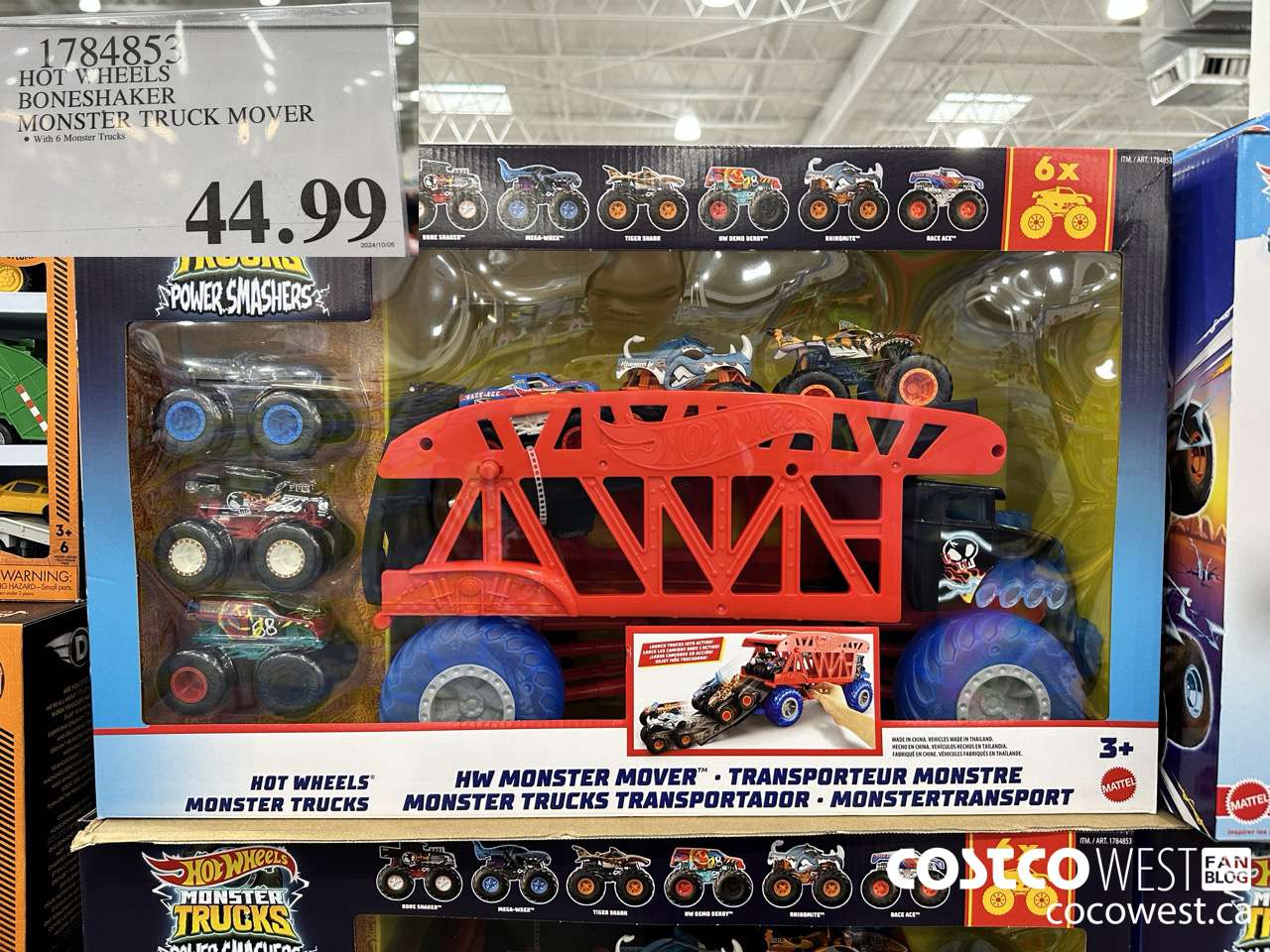1784853 HOT WHEELS BONESHAKER MONSTER TRUCK MOVER $44.99