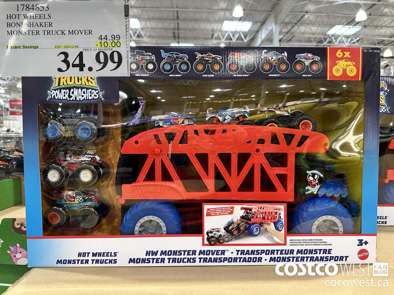 1784853 HOT WHEELS BONESHAKER MONSTER TRUCK MOVER ($10.00 INSTANT SAVINGS EXPIRES ON 2024-12-08) $34.99