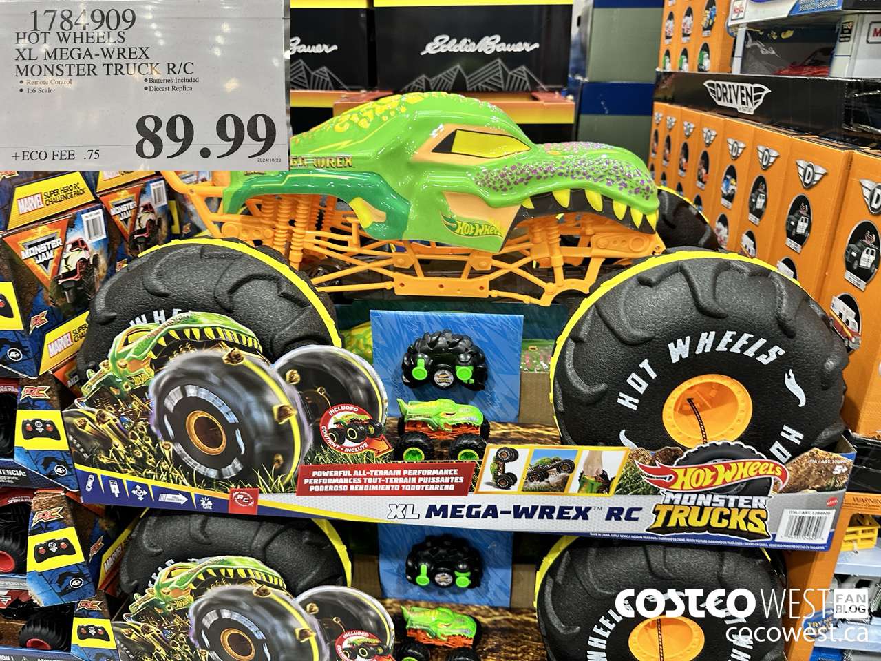 1784909 HOT WHEELS XL MEGA-WREX MONSTER TRUCK R/C $89.99