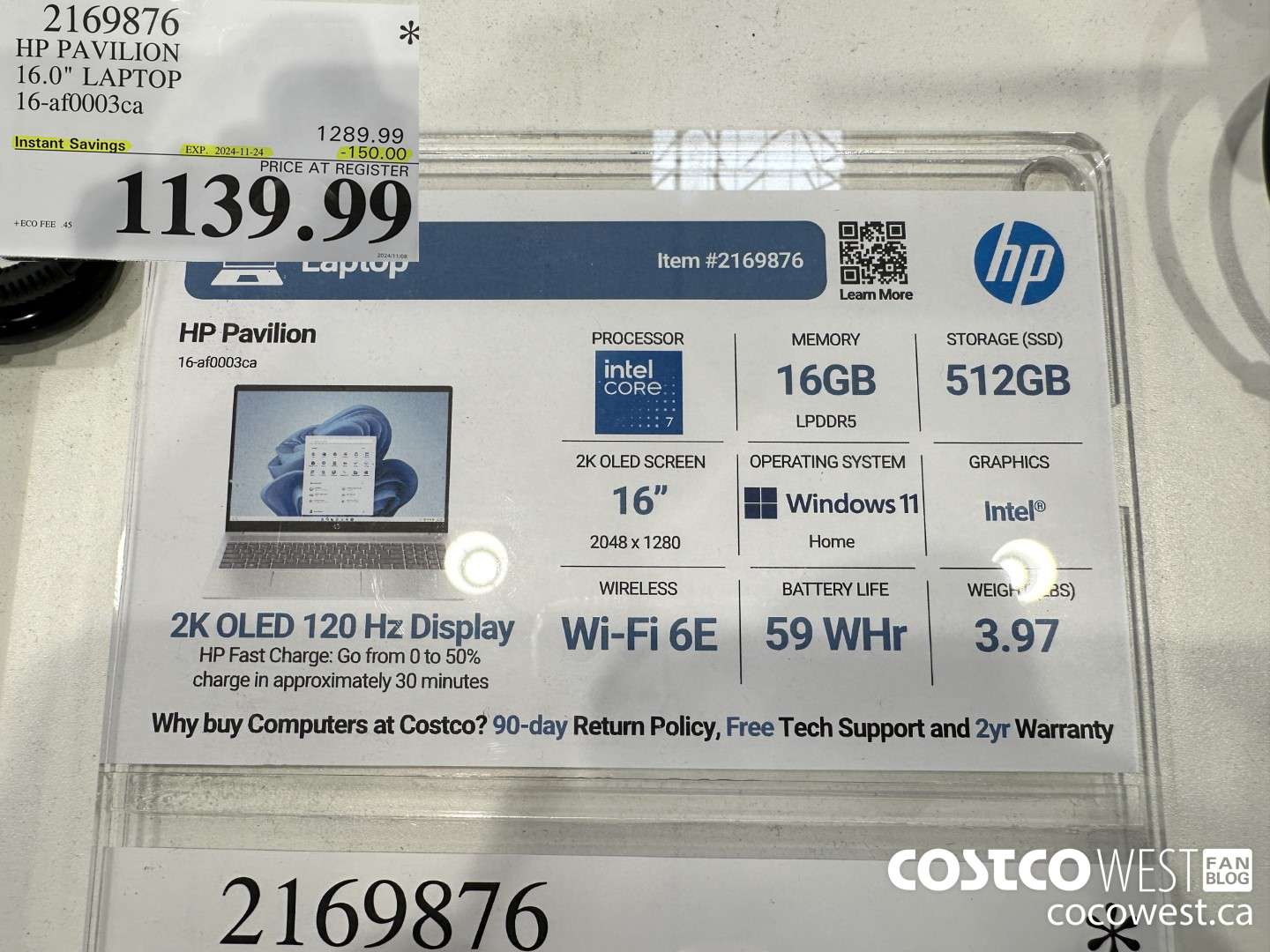 2169876 HP PAVILION 16.0