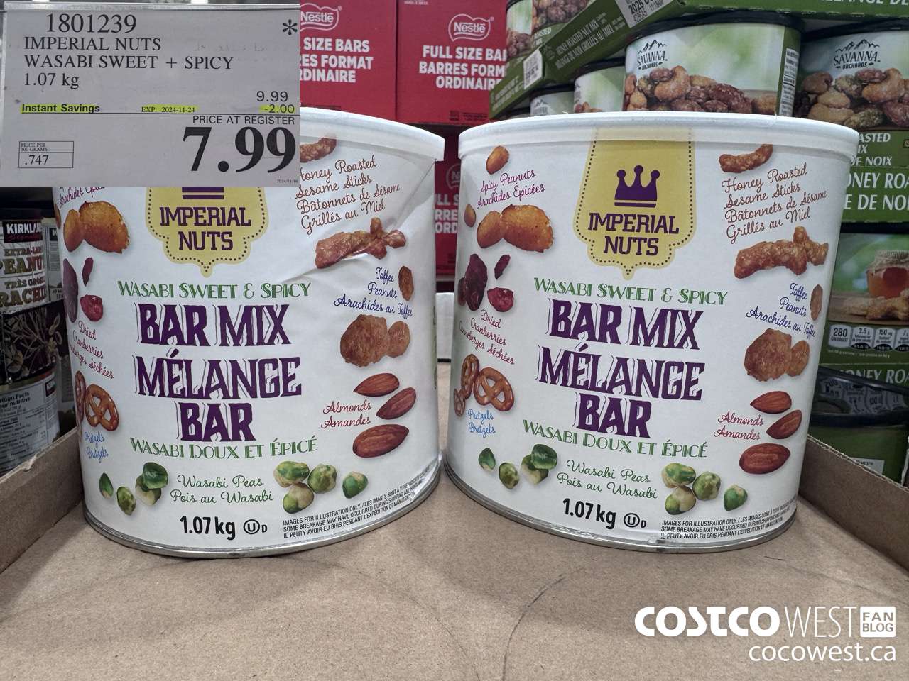 1801239 IMPERIAL NUTS WASABI SWEET + SPICY 1.07KG ($2.00 INSTANT SAVINGS EXPIRES ON 2024-11-24) $7.99