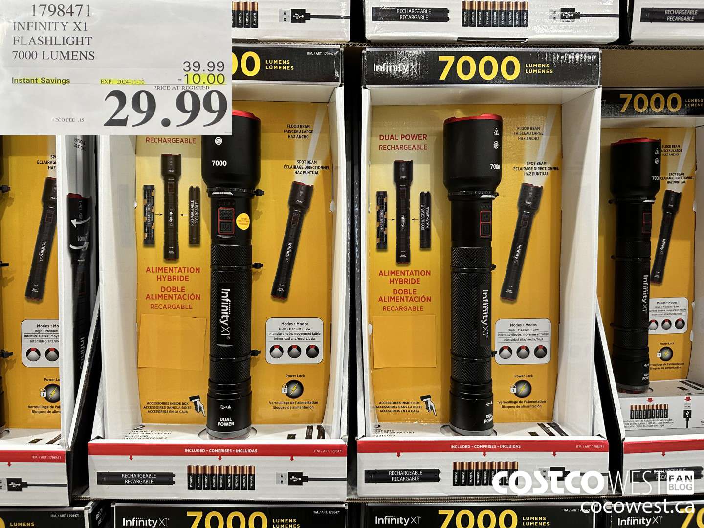 1798471 INFINITY X1 FLASHLIGHT 7000 LUMENS ($10.00 INSTANT SAVINGS EXPIRES ON 2024-11-10) $29.99