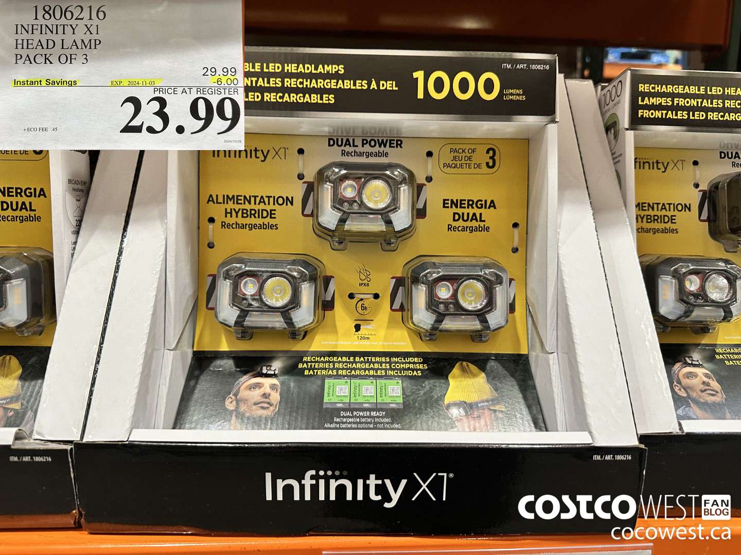 1806216 INFINITY X1 HEAD LAMP PACK OF 3 ($6.00 INSTANT SAVINGS EXPIRES ON 2024-11-03) $23.99
