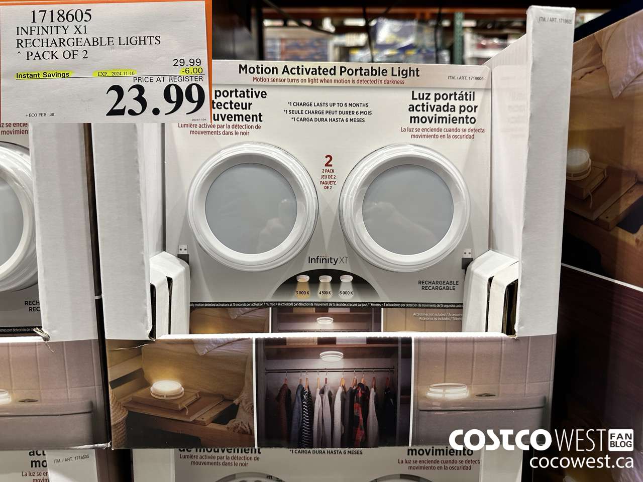 1718605 INFINITY X1 RECHARGEABLE LIGHTS ($6.00 INSTANT SAVINGS EXPIRES ON 2024-11-10) $23.99