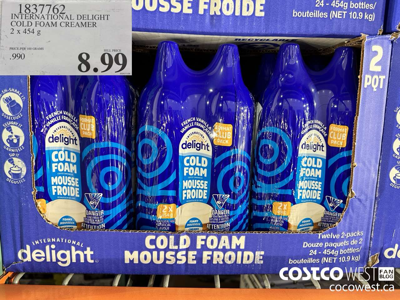 1837762 INTERNATIONAL DELIGHT COLD FOAM CREAMER 2 X 454G $8.99