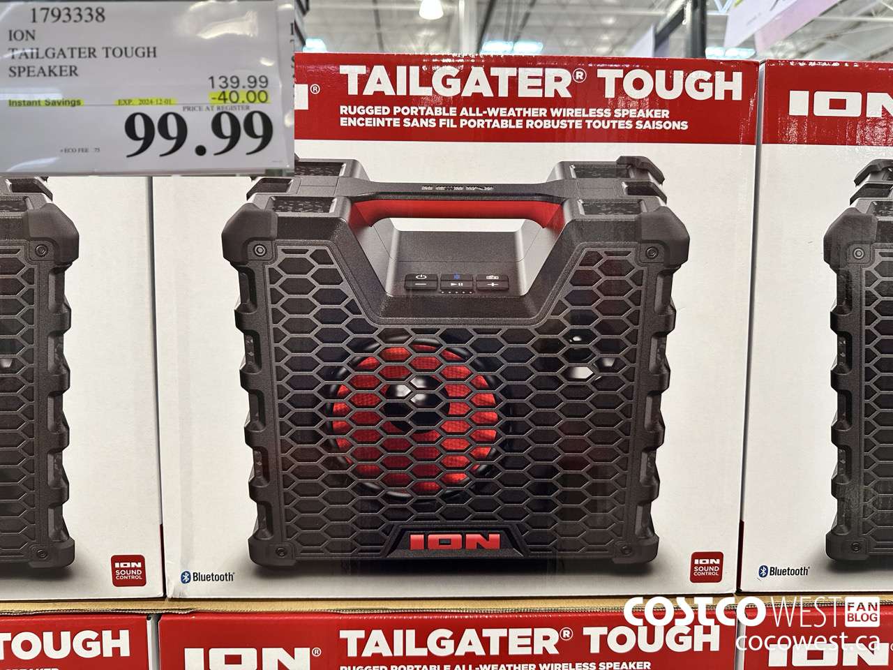 1793338 ION AUDIO TAILGATER TOUGH SPEAKER ($40.00 INSTANT SAVINGS EXPIRES ON 2024-12-01) $99.99