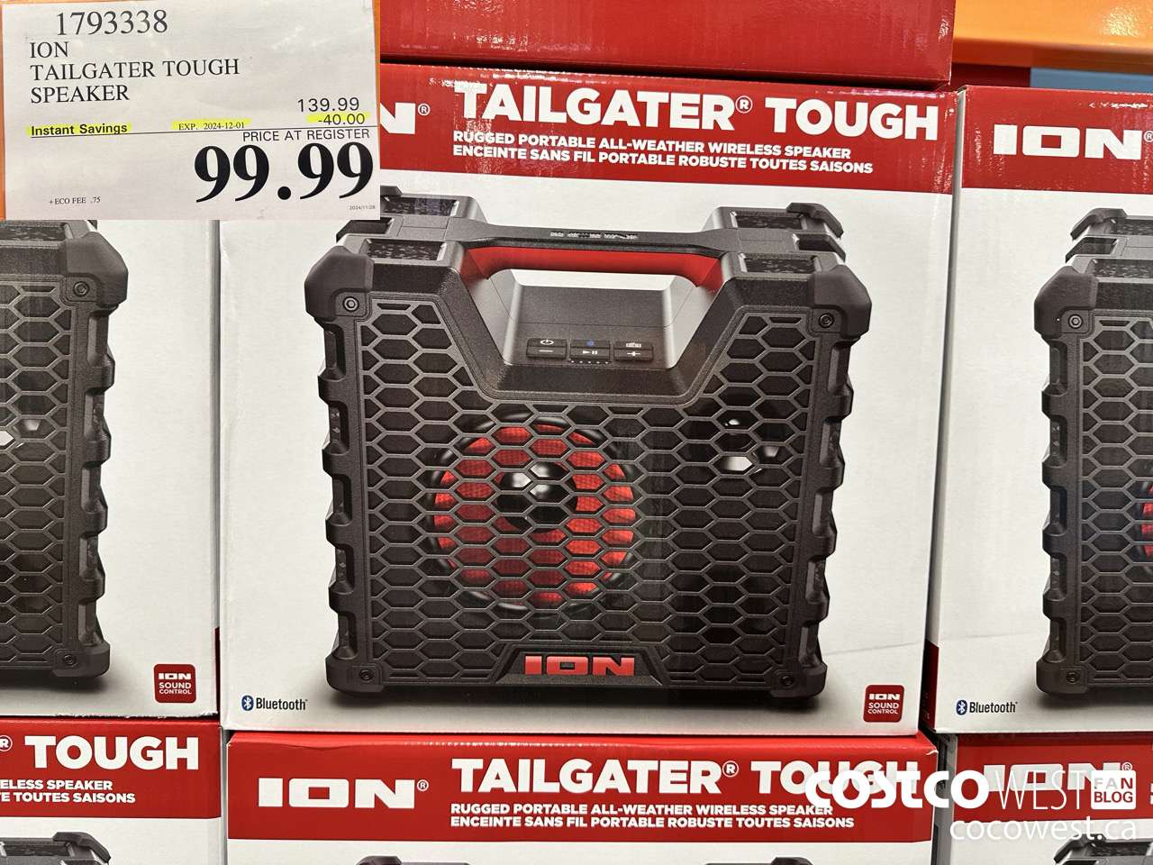1793338 ION AUDIO TAILGATER TOUGH SPEAKER ($40.00 INSTANT SAVINGS EXPIRES ON 2024-12-01) $99.99