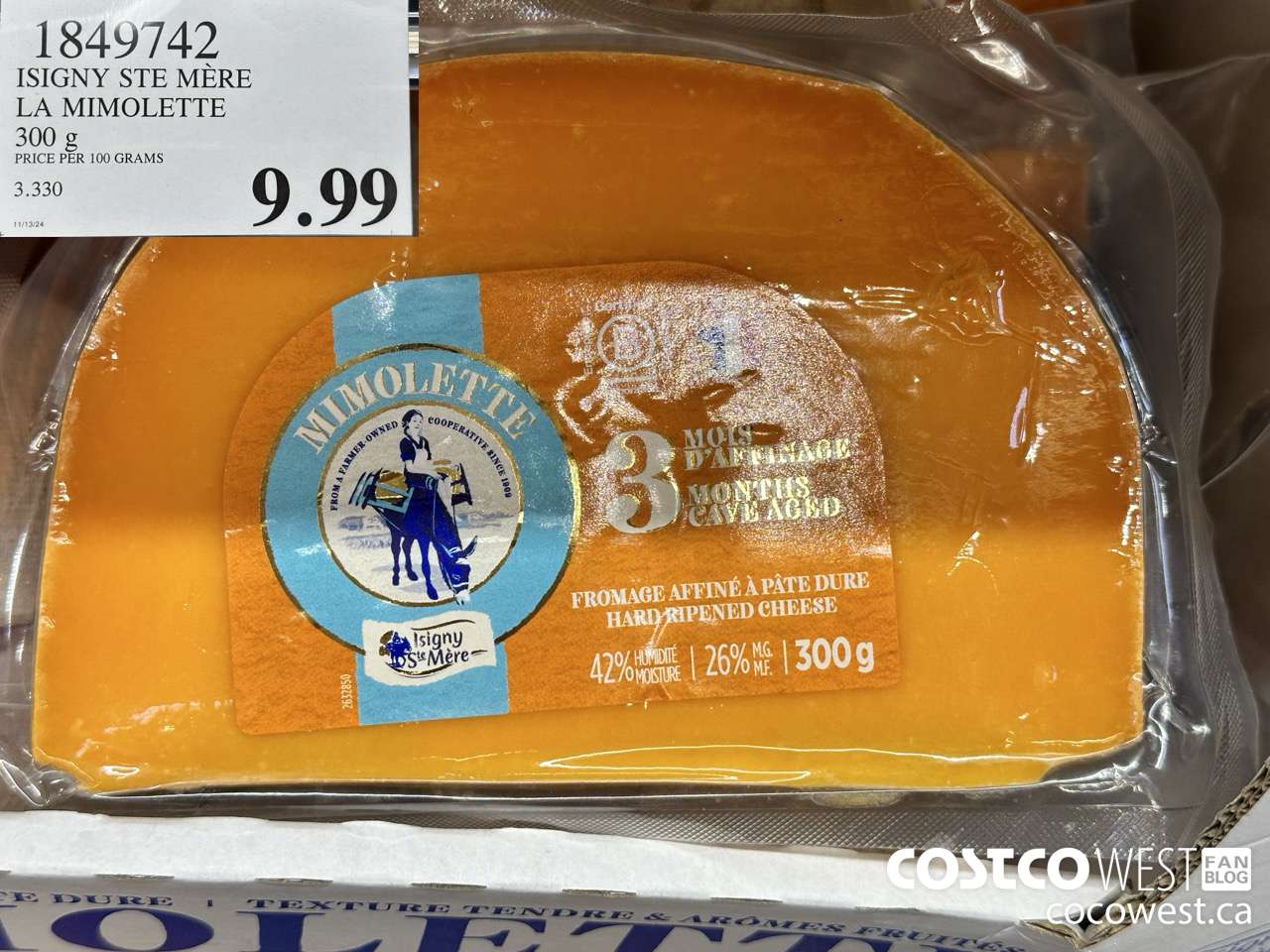 1849742 ISIGNY STE MERE LA MIMOLETTE 300G $9.99