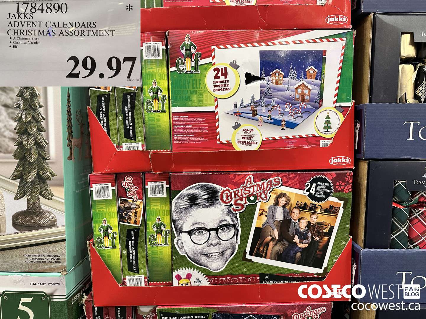 1784890 JAKKS ADVENT CALENDARS CHRISTMAS ASSORTMENT $29.97