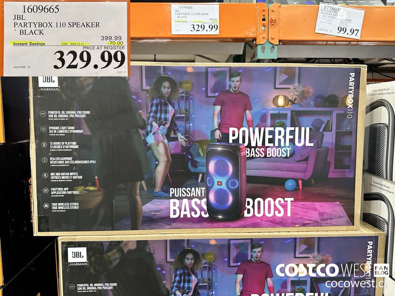 1609665 JBL PARTYBOX 110 SPEAKER BLACK ($70.00 INSTANT SAVINGS EXPIRES ON 2024-12-13) $329.99