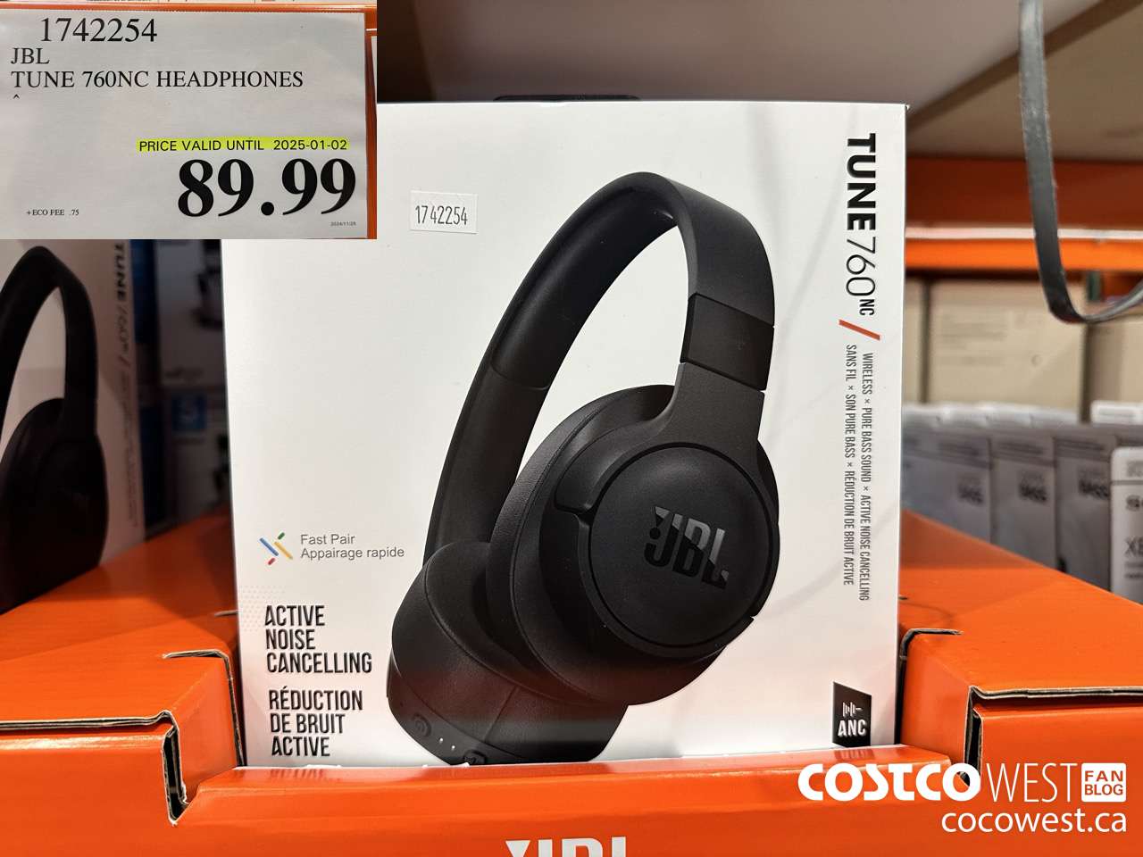 1742254 JBL TUNE 760NC HEADPHONES (EXPIRES ON 2025-01-02) $89.99