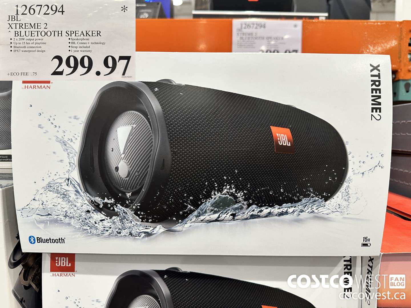 1267294 JBL XTREME 2 BLUETOOTH SPEAKER $299.97