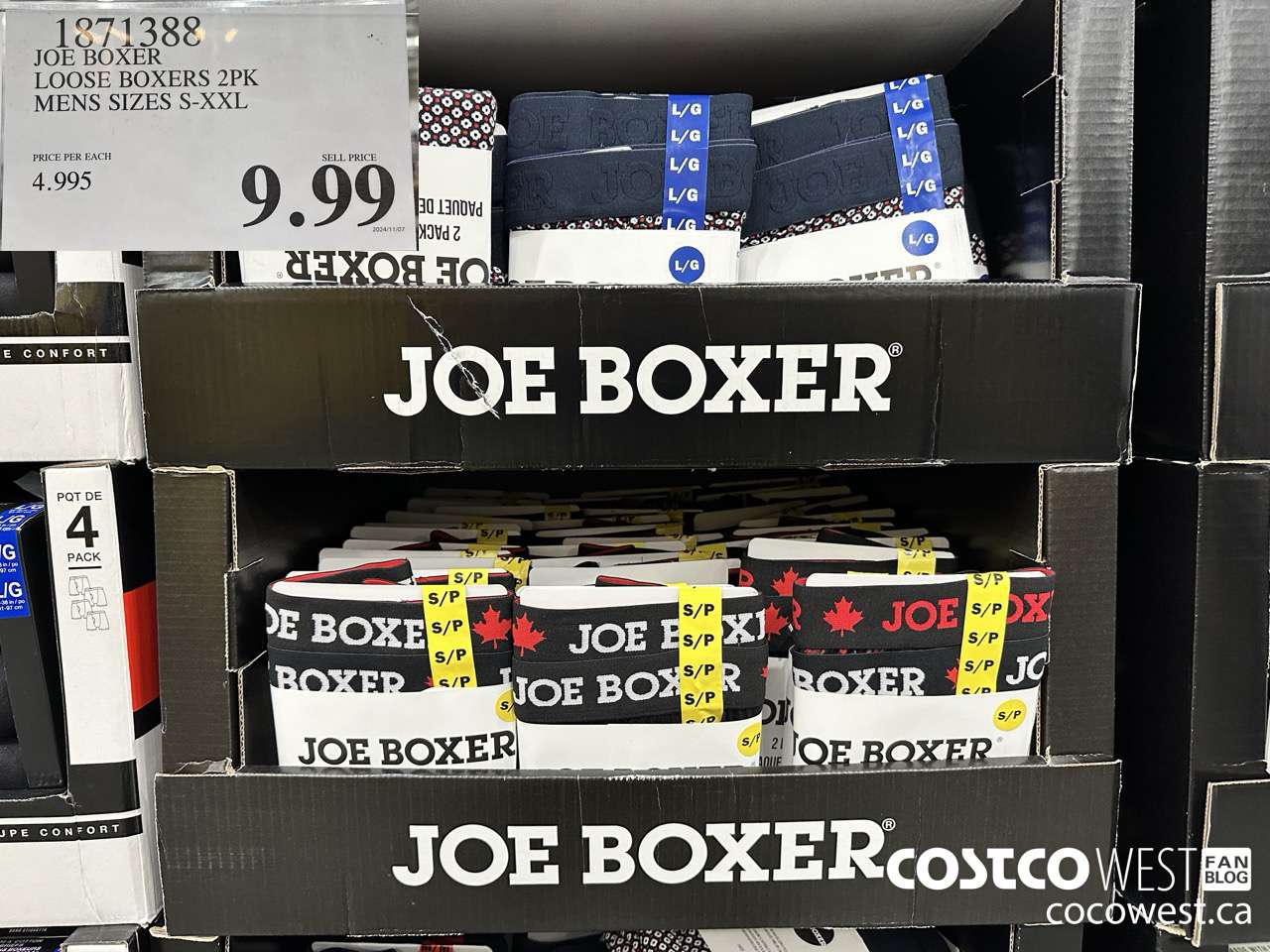 1871388 JOE BOXER LOOSE BOXERS 2PK MENS SIZES S-XXL $9.99