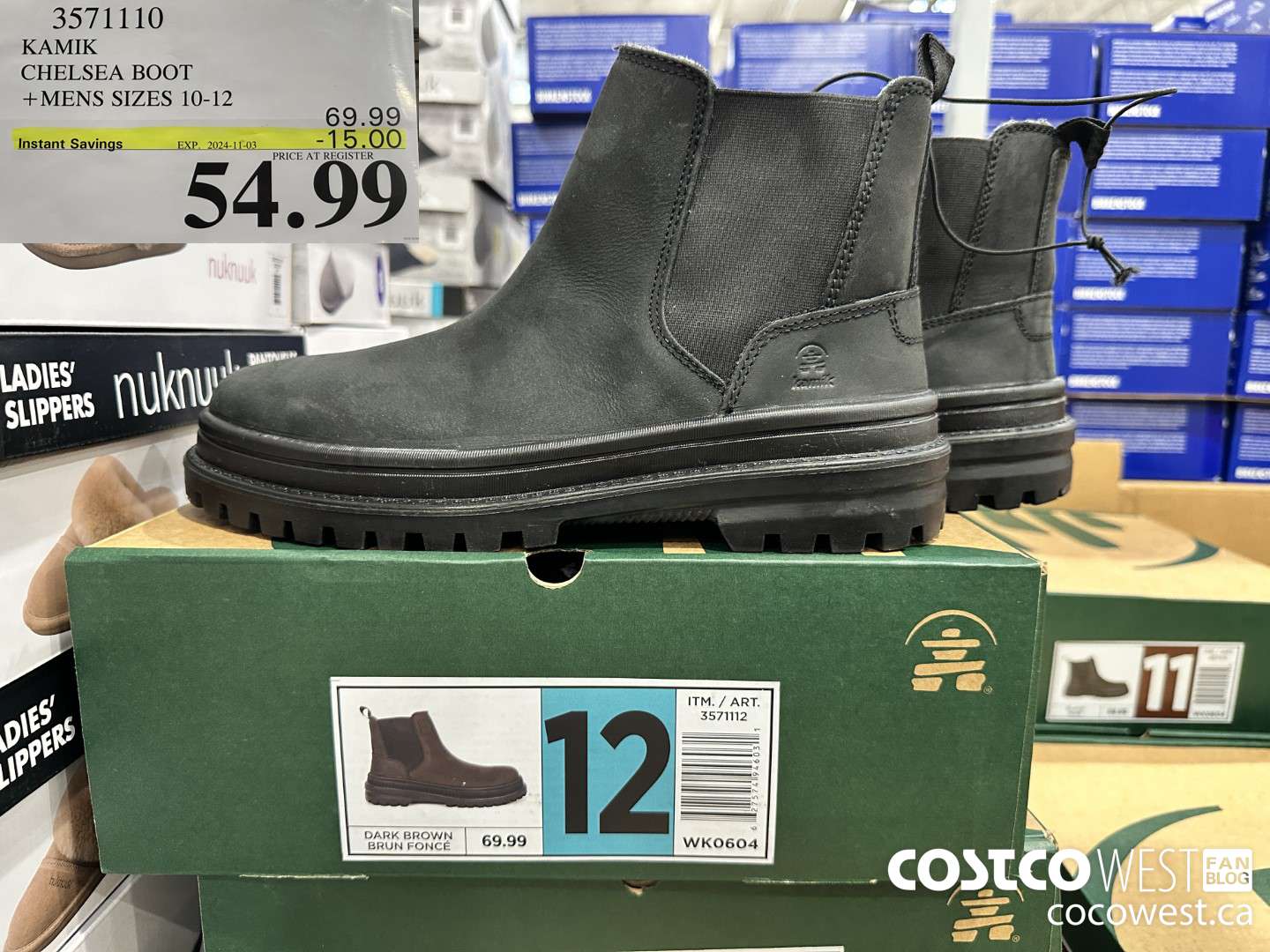 3571110 KAMIK CHELSEA BOOT MENS SIZES 10-12 ($15.99 INSTANT SAVINGS EXPIRES ON 2024-11-03) $54.99