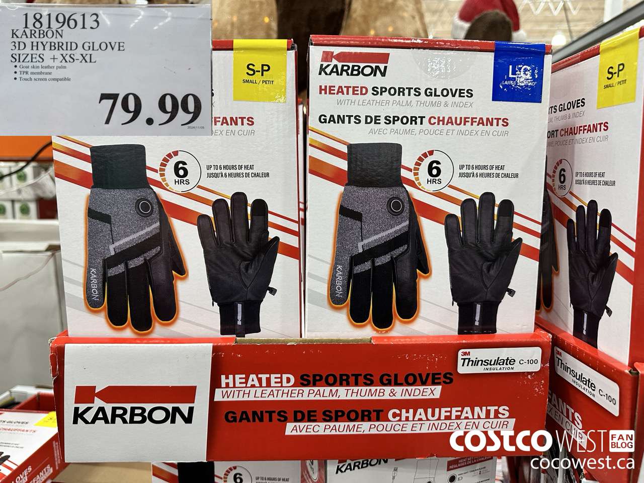 1819613 KARBON 3D HYBRID GLOVE SIZES XS-XL $79.99