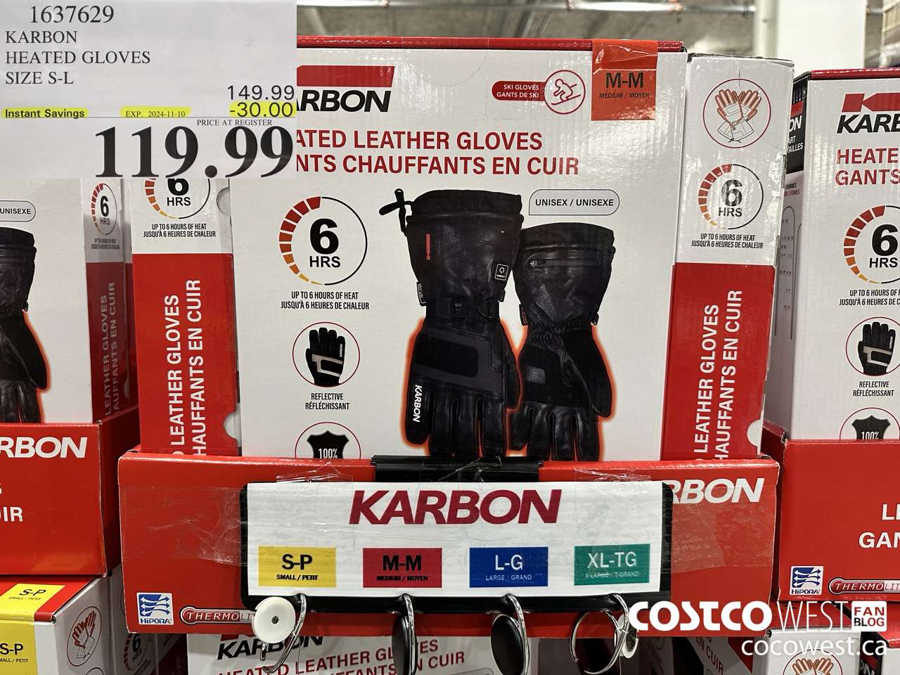 1637629 KARBON HEATED GLOVES SIZE S-L ($30.00 INSTANT SAVINGS EXPIRES ON 2024-11-10) $119.99