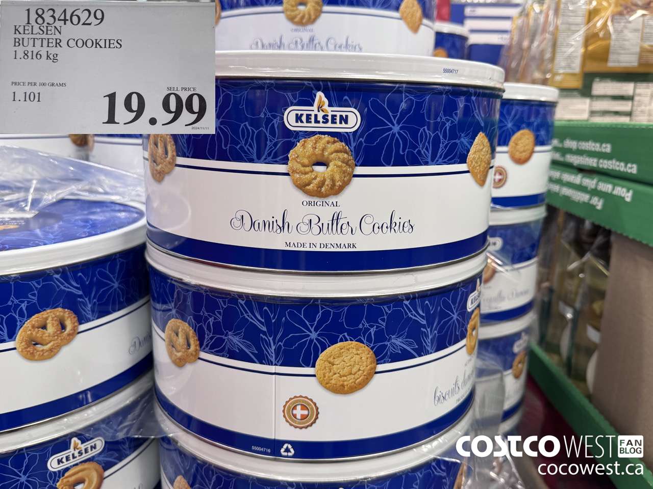 1834629 KELSEN BUTTER COOKIES 1.816KG $19.99