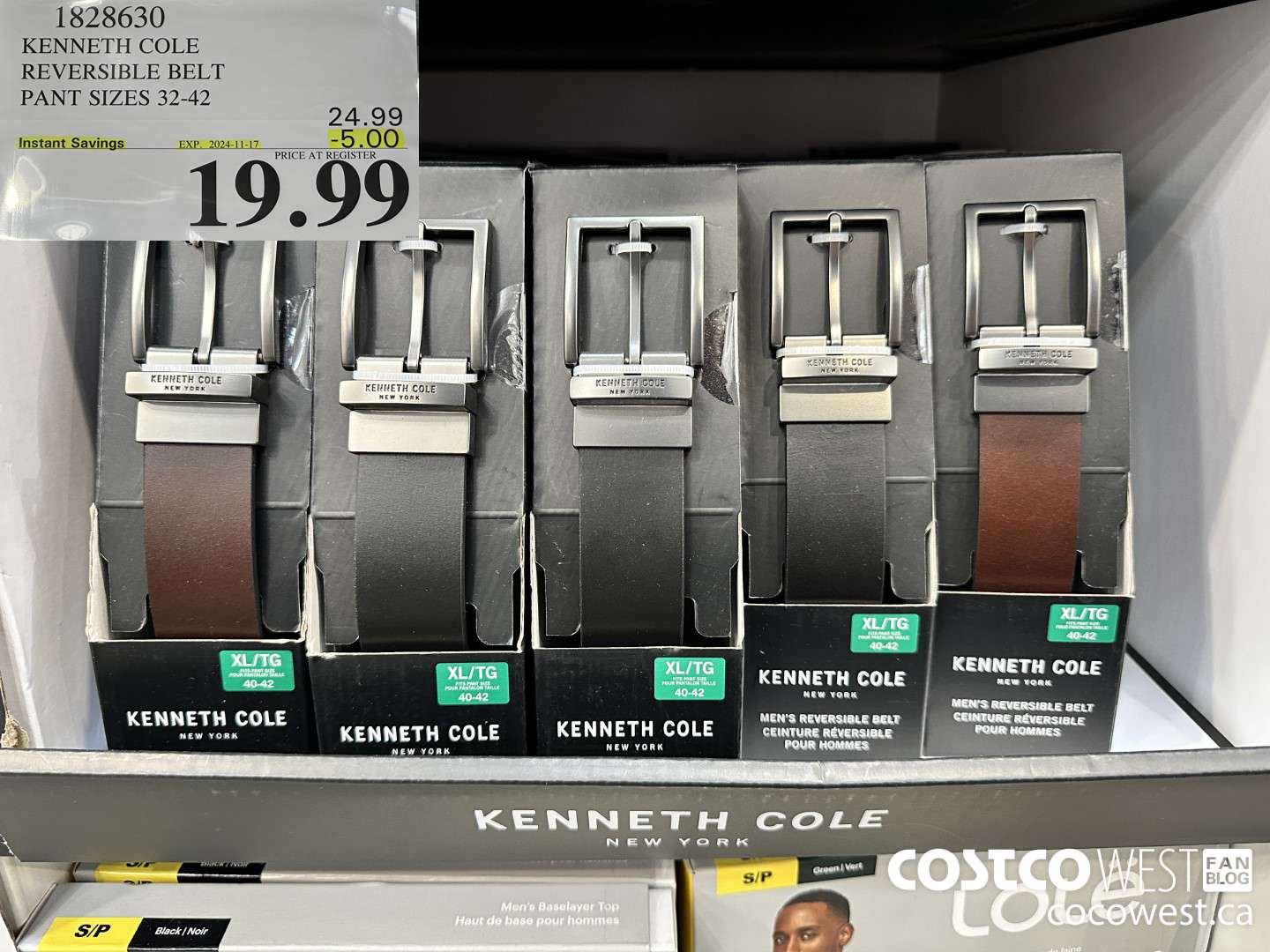 1828630 KENNETH COLE REVERSIBLE BELT PANT SIZES 32-42 ($5.00 INSTANT SAVINGS EXPIRES ON 2024-11-17) $19.99