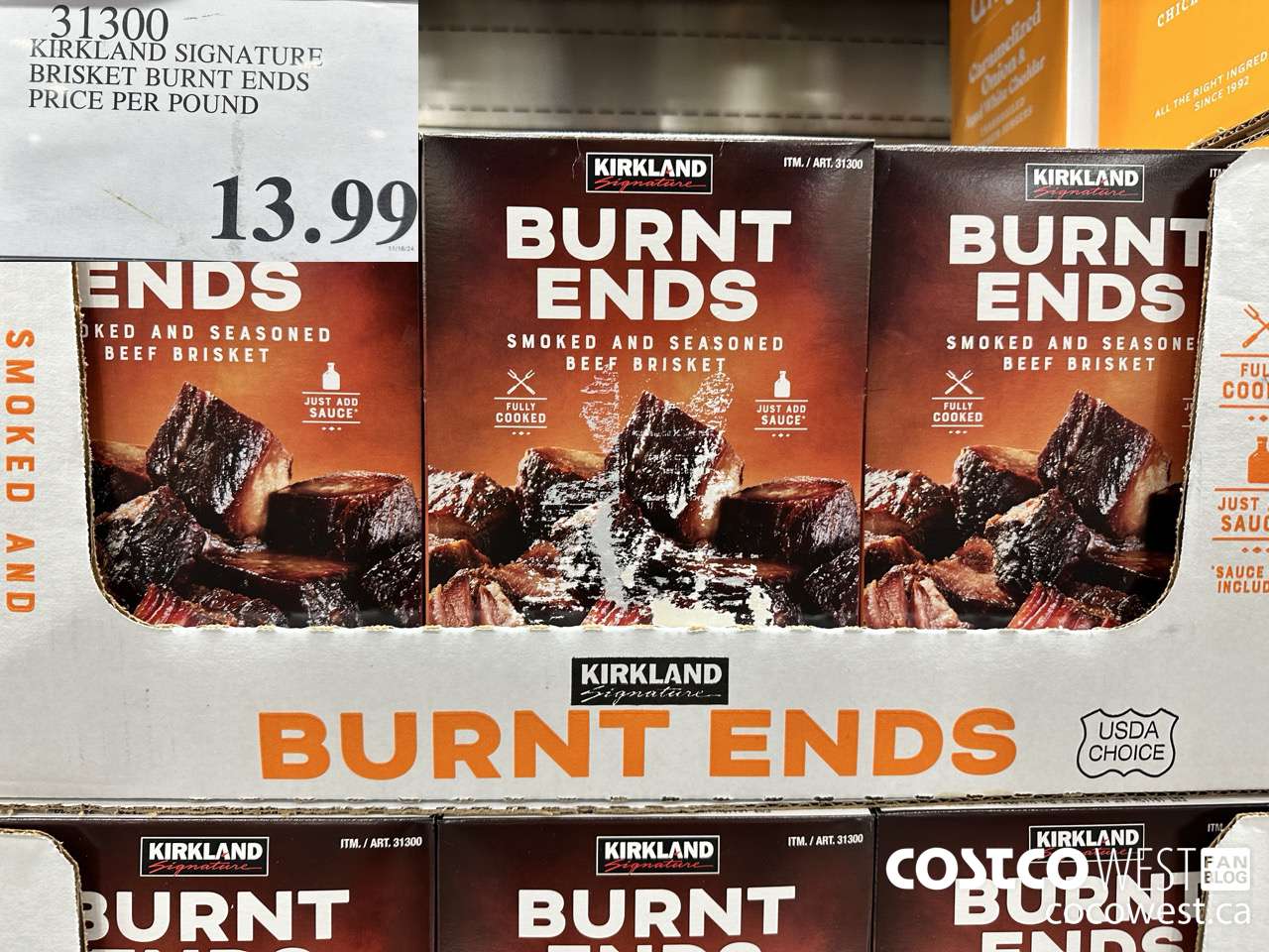 31300 KIRKLAND SIGNATURE BRISKET BURNT ENDS PRICE PER POUND $13.99