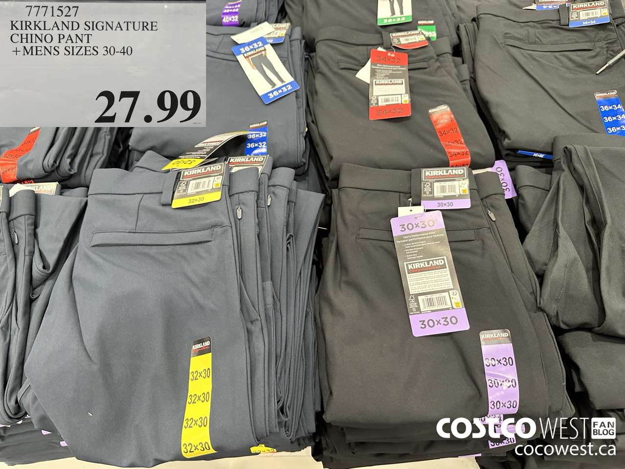 7771527 KIRKLAND SIGNATURE CHINO PANT MENS SIZES 30-40 $27.99