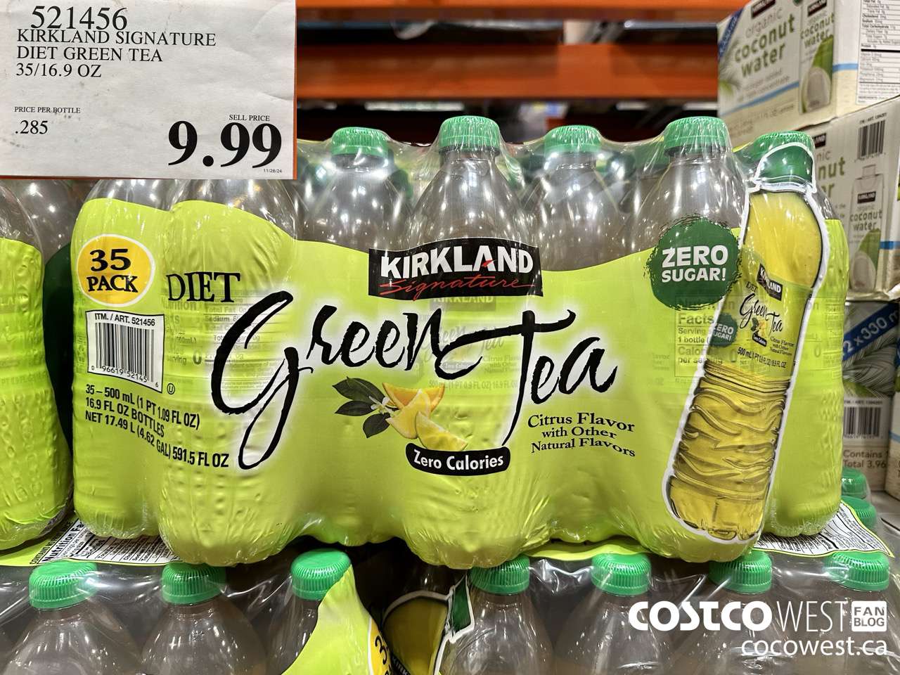 521456 KIRKLAND SIGNATURE DIET GREEN TEA 35/16.9 OZ $9.99