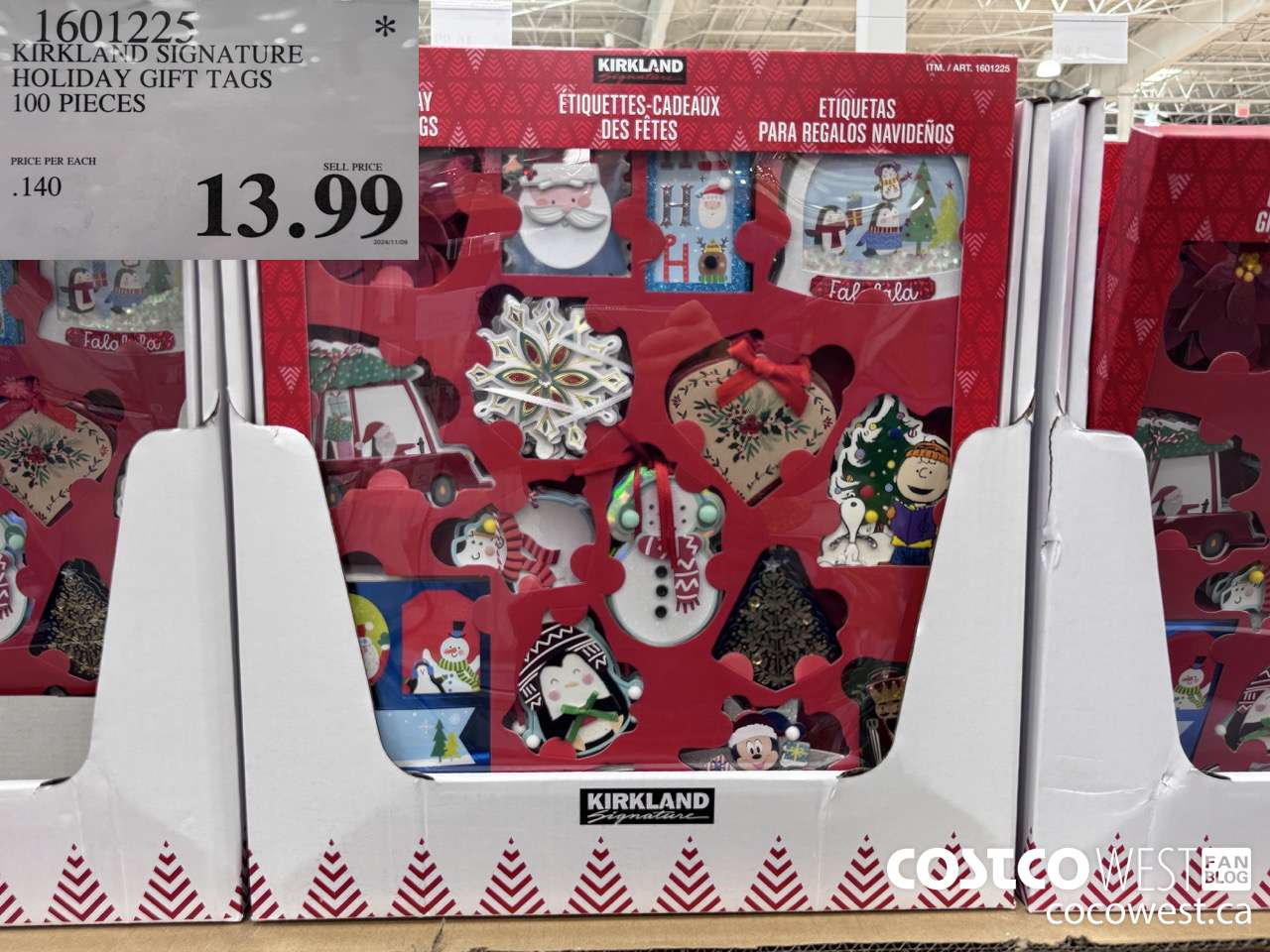 1601225 KIRKLAND SIGNATURE HOLIDAY GIFT TAGS 100 PIECES $13.99