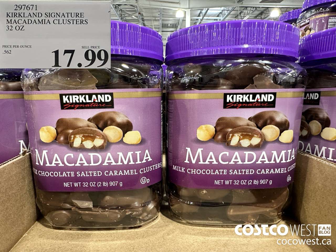 297671 KIRKLAND SIGNATURE MACADAMIA CLUSTERS 32 OZ $17.99