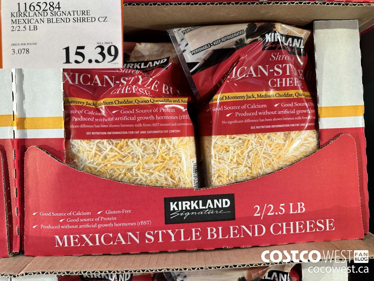1165284 KIRKLAND SIGNATURE MEXICAN BLEND SHRED CZ 2/2.5LB $15.39