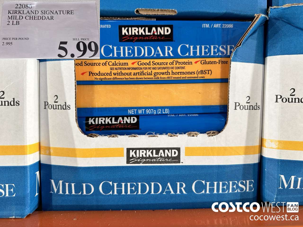 22086 KIRKLAND SIGNATURE MILD CHEDDAR 2LBS  $5.99