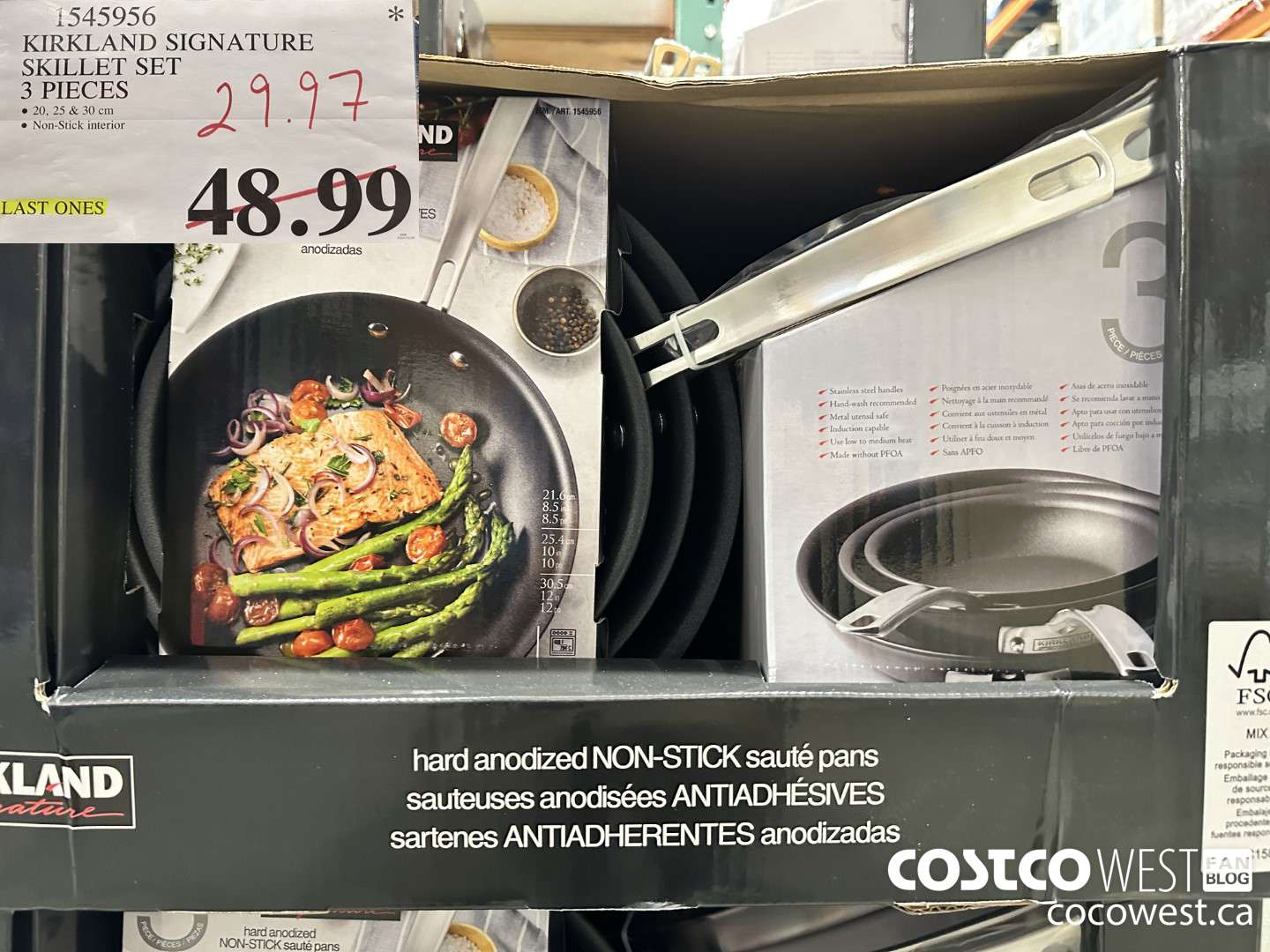 1545956 KIRKLAND SIGNATURE SKILLET SET 3 PIECES $29.97