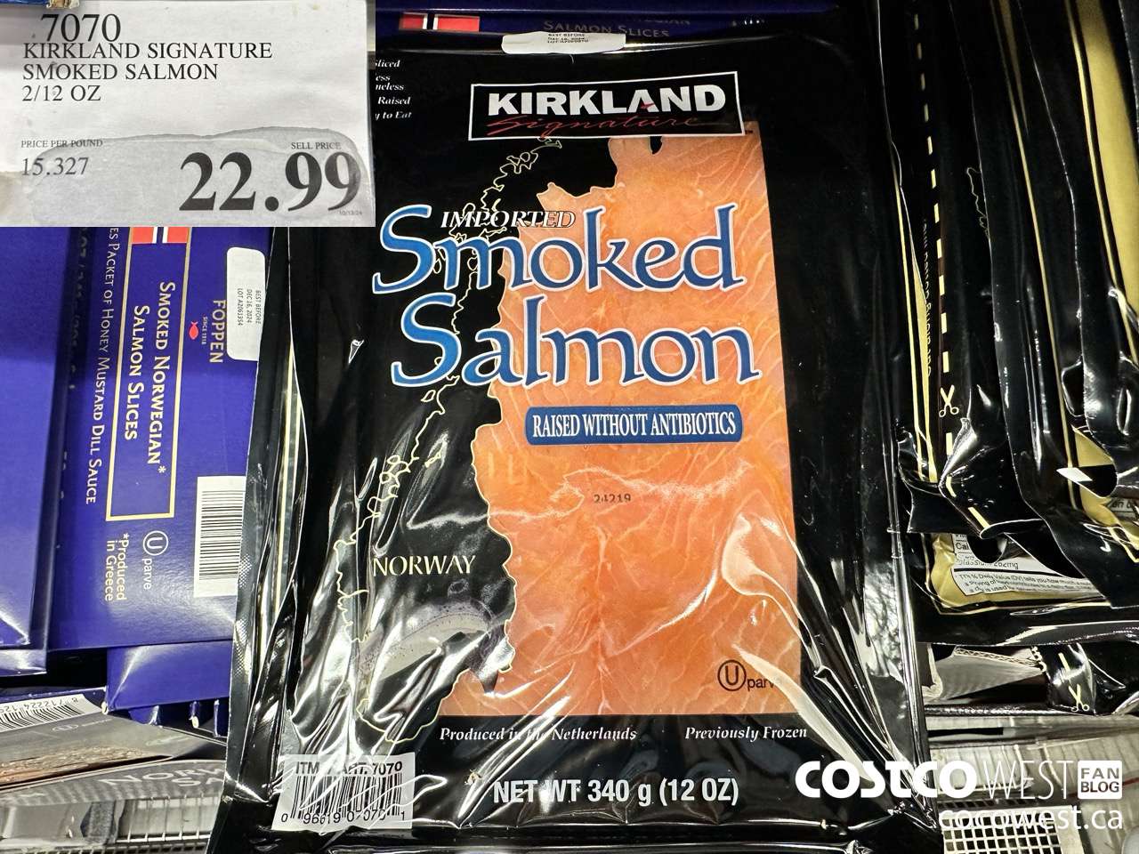 7070 KIRKLAND SIGNATURE SMOKED SALMON 2/12 OZ $22.99