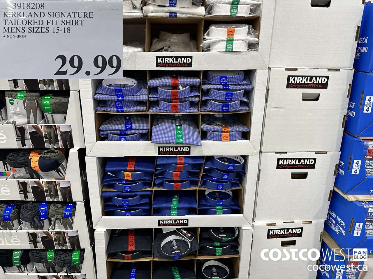 3918208 KIRKLAND SIGNATURE TAILORED FIT SHIRT MENS SIZES 15-18 $29.99