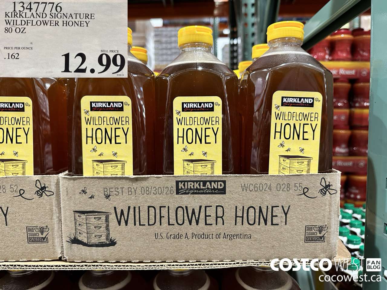 1347776 KIRKLAND SIGNATURE WILDFLOWER HONEY 80 OZ $12.99