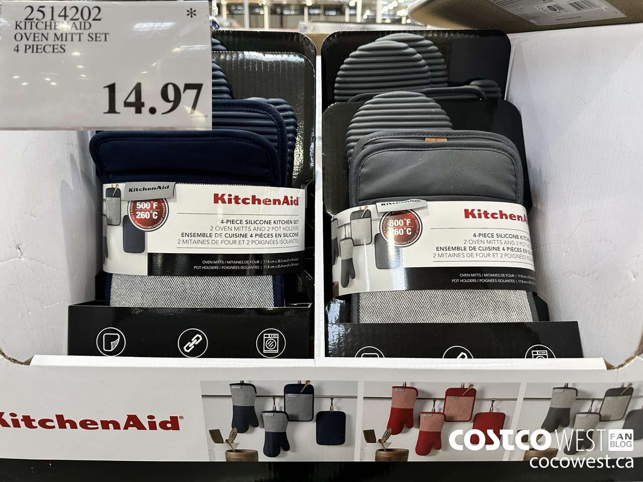 2514202 KITCHENAID OVEN MITT SET 4 PIECES $14.97