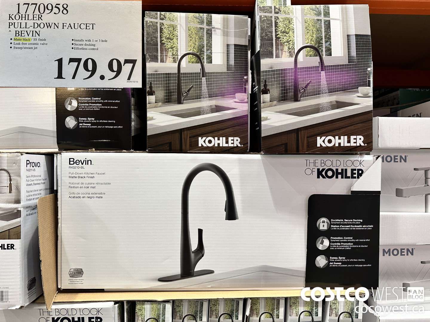 1770958 KOHLER PULL-DOWN FAUCET BEVIN $179.97