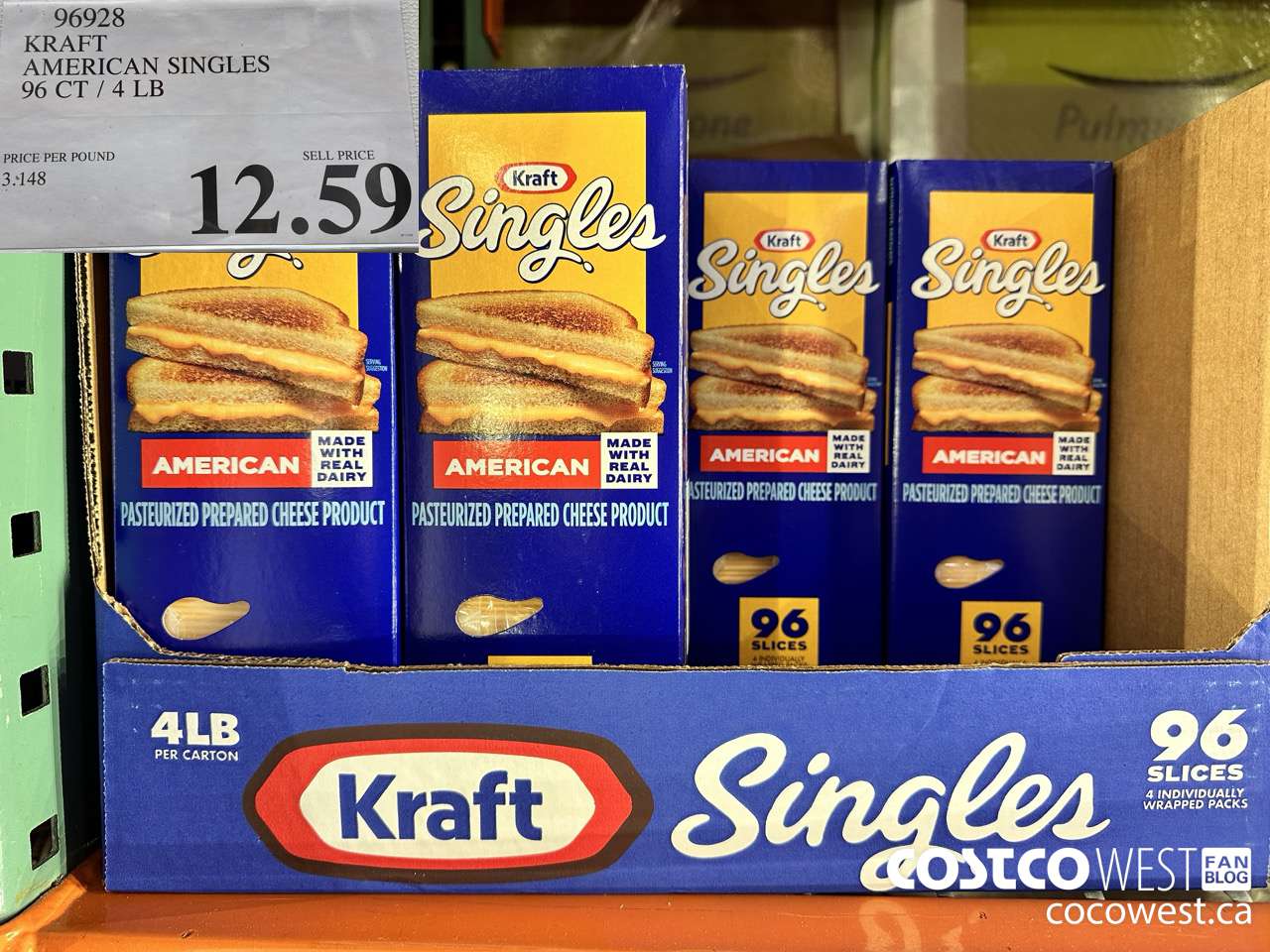 96928 KRAFT AMERICAN SINGLES 96 CT/4LB $12.59