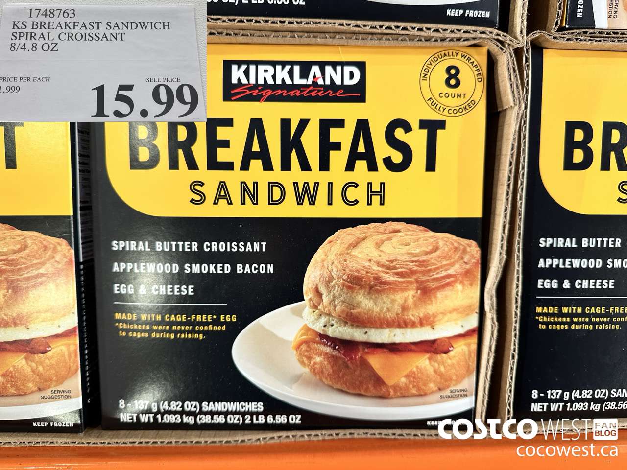 1748763 KS BREAKFAST SANDWICH SPIRAL CROISSANT 8/4.8 OZ $15.99