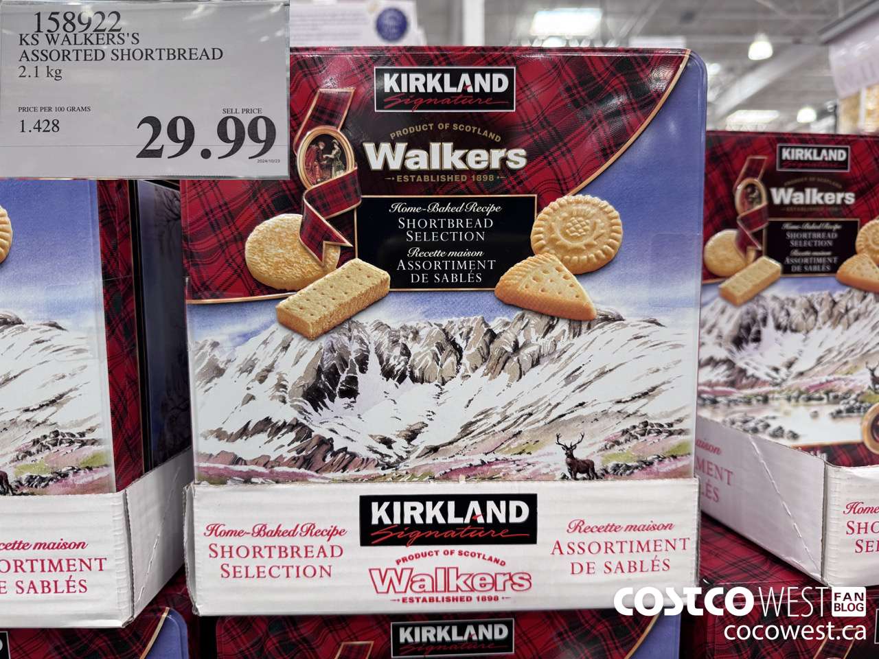 158922 KS WALKERS'S ASSORTED SHORTBREAD 2.1 KG $29.99