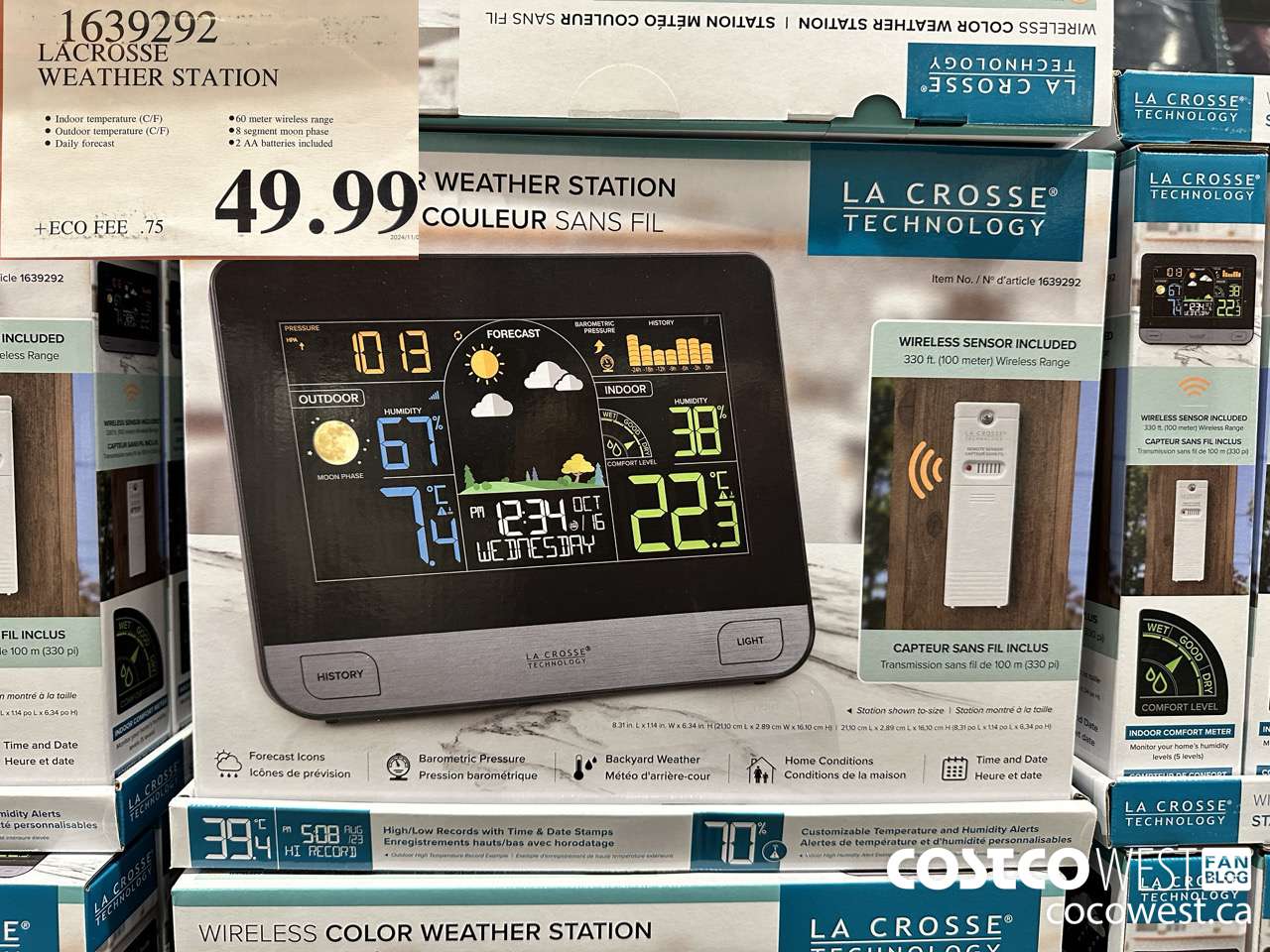 1639292 LACROSSE WEATHER STATION $49.99