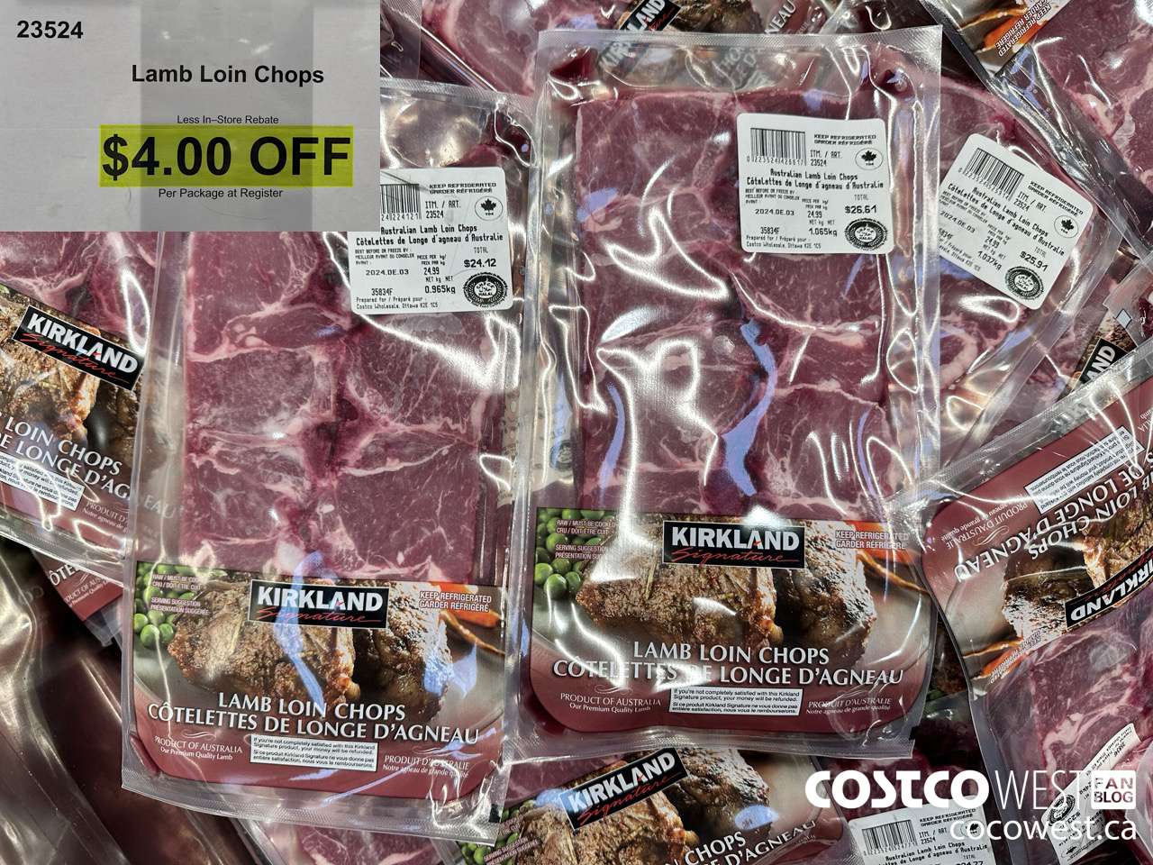 23524 LAMB LOIN CHOPS ($4.00 INSTANT SAVINGS)