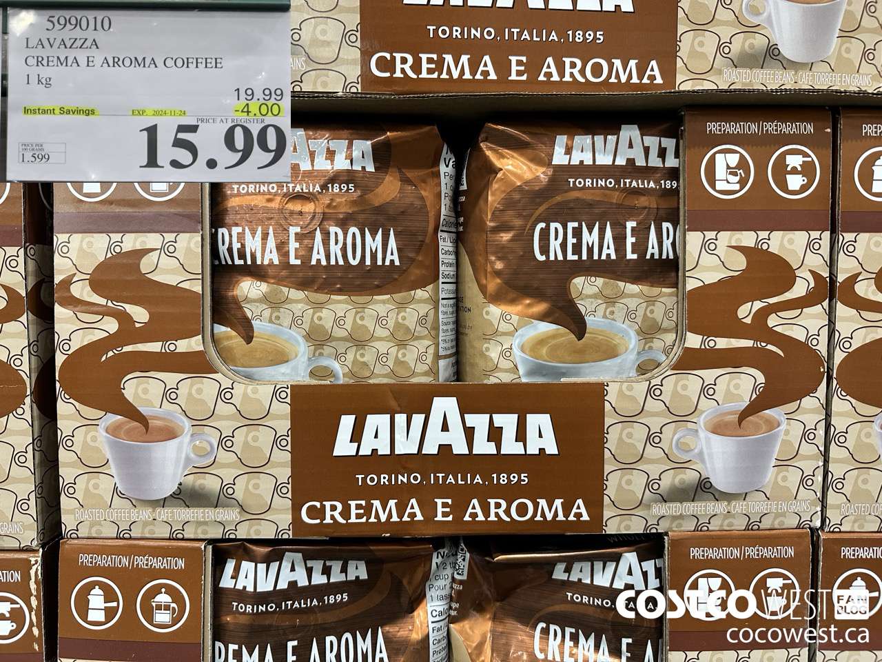 599010 LAVAZZA CREMA & AROMA COFFEE 1KG ($4.00 INSTANT SAVINGS EXPIRES ON 2024-11-24) $15.99